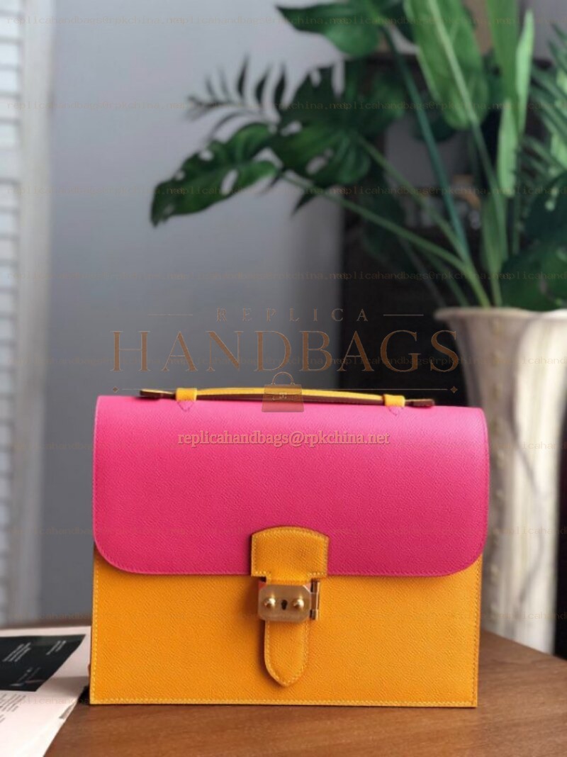 Replica Hermes Pink Orange Tote Bag