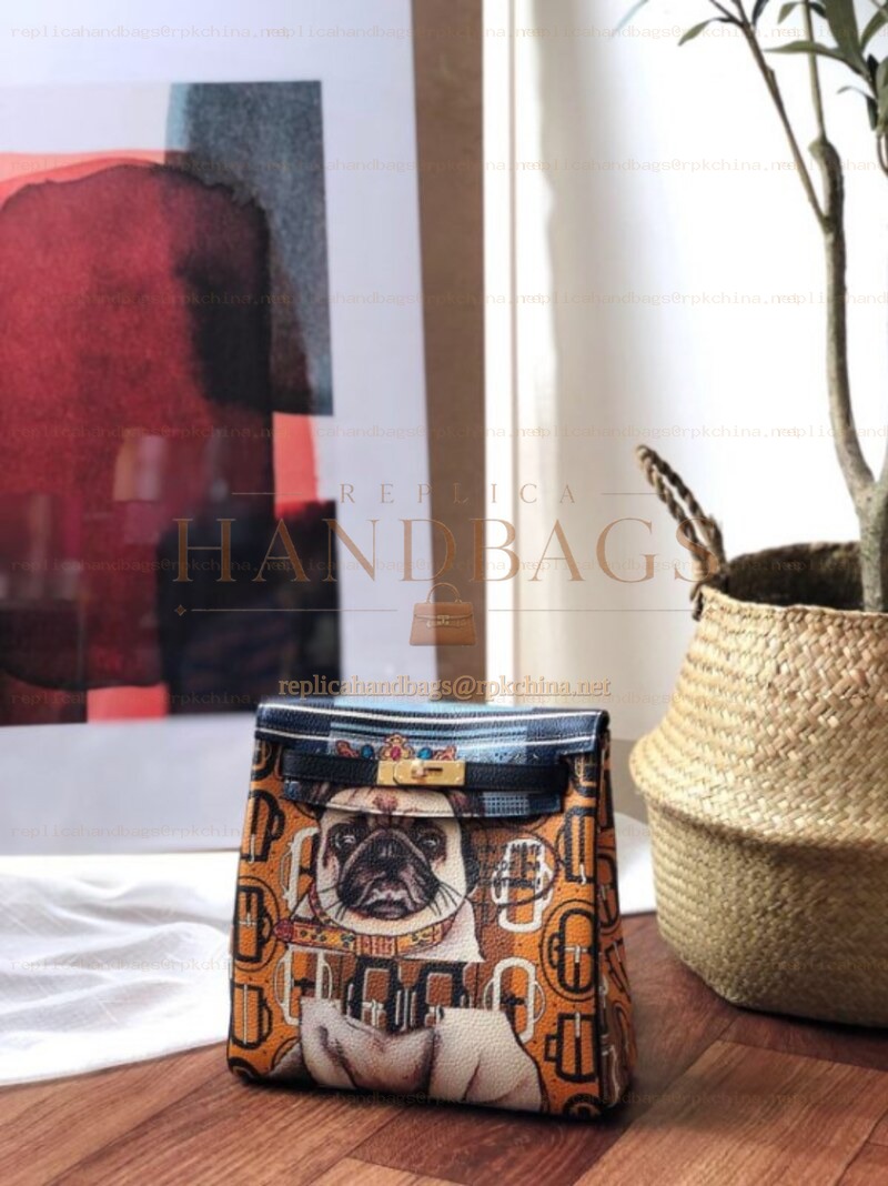 Replica Hermes Multicolor Print Kelly Ado 22 Bag