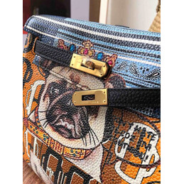 Replica Hermes Multicolor Print Kelly Ado 22 Bag