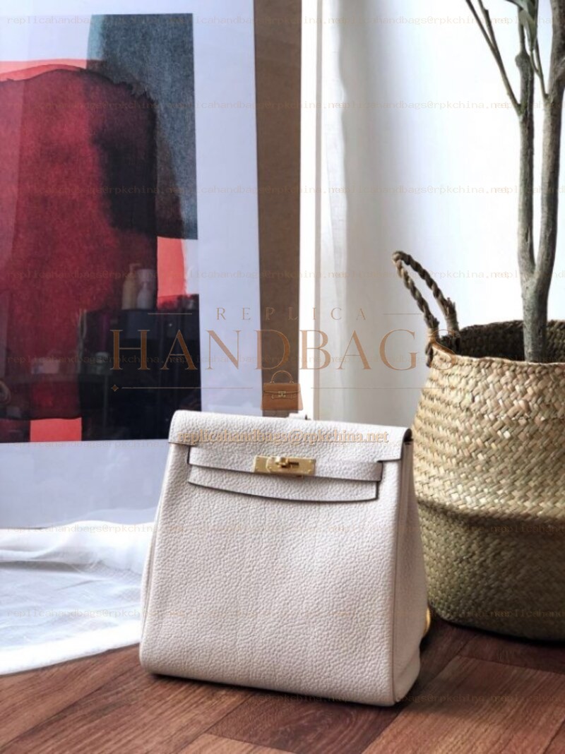 Replica Hermes White Kelly Ado 22 Bag