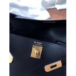 Replica Hermes Black Kelly Ado Bag