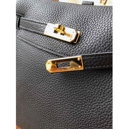 Replica Hermes Black Kelly Ado Bag