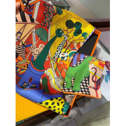 Replica Hermes Yellow Jungle Print 90cm Silk Scarf