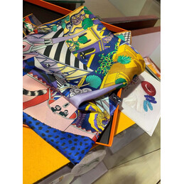 Replica Hermes Yellow Jungle Print 90cm Silk Scarf