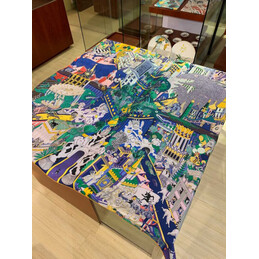 Replica Hermes Blue Jungle Print 90cm Silk Scarf