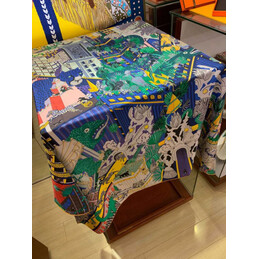 Replica Hermes Blue Jungle Print 90cm Silk Scarf