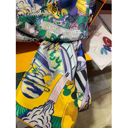Replica Hermes Blue Jungle Print 90cm Silk Scarf