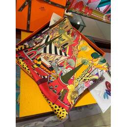 Replica Hermes Red Jungle Print 90cm Silk Scarf
