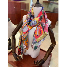 Replica Hermes Red Jungle Print 90cm Silk Scarf