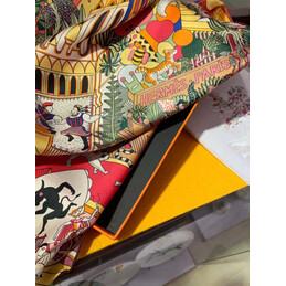 Replica Hermes Red Jungle Print 90cm Silk Scarf