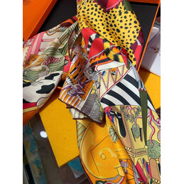 Replica Hermes Red Jungle Print 90cm Silk Scarf