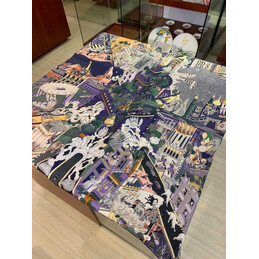 Replica Hermes Navy Jungle Print 90cm Silk Scarf