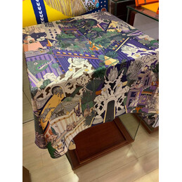 Replica Hermes Navy Jungle Print 90cm Silk Scarf