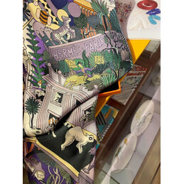 Replica Hermes Navy Jungle Print 90cm Silk Scarf