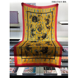 Replica Hermes Yellow Horse Print 90cm Silk Scarf