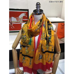 Replica Hermes Yellow Horse Print 90cm Silk Scarf