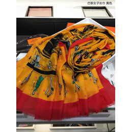Replica Hermes Yellow Horse Print 90cm Silk Scarf