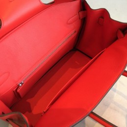 Replica Hermes Red Black Diamond Print Birkin 30 Bag
