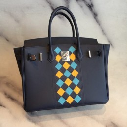Replica Hermes Navy Blue Birkin 30 Bag
