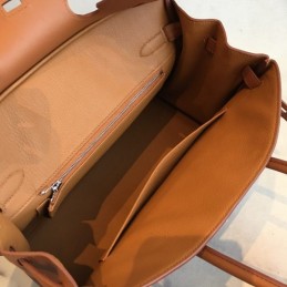 Replica Hermes Tan Blue Diamond Print Birkin 30 Bag