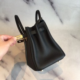 Replica Hermes Black Blue Stripe Birkin 30 Bag