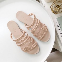 Replica Hermes Nude Chain Strap Flat Sandal
