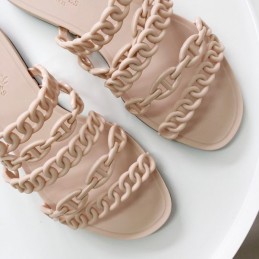 Replica Hermes Nude Chain Strap Flat Sandal