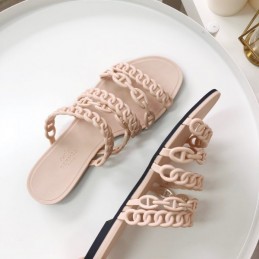 Replica Hermes Nude Chain Strap Flat Sandal