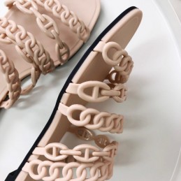 Replica Hermes Nude Chain Strap Flat Sandal