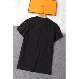 Replica Hermes Black Horse Scarf Print T-Shirt