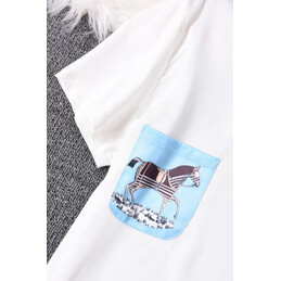 Replica Hermes Blue Scarf Print Pants Set