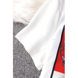 Replica Hermes White Horse Scarf Print T-Shirt