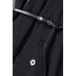Replica Hermes Black Scarf Panel Sleeveless Dress