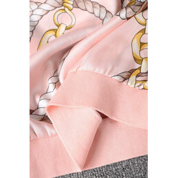 Replica Hermes Pink Scarf Print Pants Set