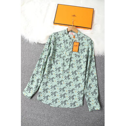 Replica Hermes Green H Print Shirt
