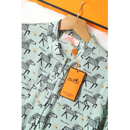 Replica Hermes Green H Print Shirt