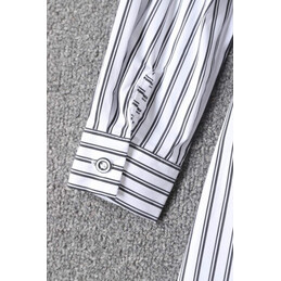 Replica Hermes White Blue Belted Shirt Dress