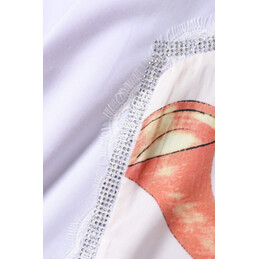 Replica Hermes White Equestrian Scarf Print T-Shirt