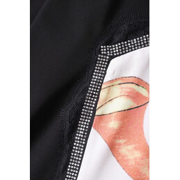 Replica Hermes Black Equestrian Scarf Print T-Shirt