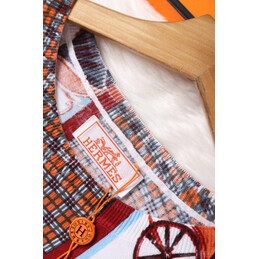 Replica Hermes Red Patchwork Horse Print T-Shirt
