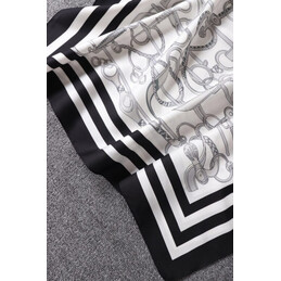 Replica Hermes White Black Geometric Print Shirt