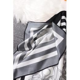 Replica Hermes White Black Geometric Print Shirt