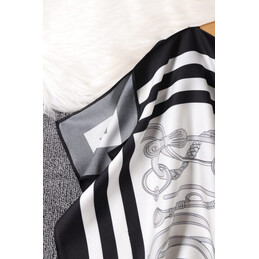 Replica Hermes White Black Geometric Print Shirt