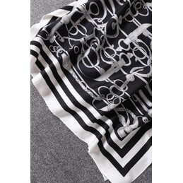 Replica Hermes Black White Geometric Print Shirt
