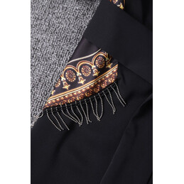 Replica Hermes Black Short Sleeve Belted Dress