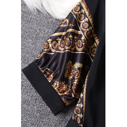 Replica Hermes Black Short Sleeve Belted Dress