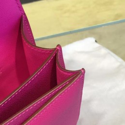 Replica Hermes Fuchsia Constance 24 Palladium Hardware Bag