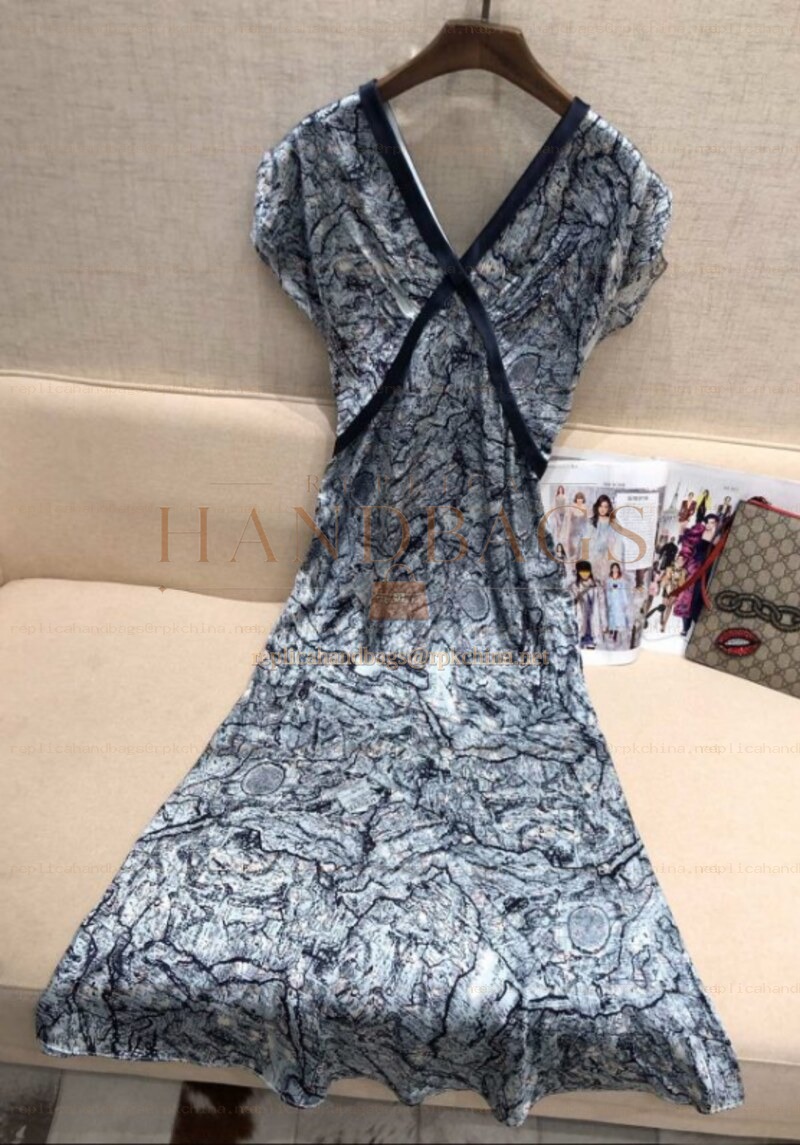 Replica Hermes Blue Sleeveless Dress
