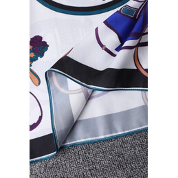 Replica Hermes White Horse Scarf Print Shirt