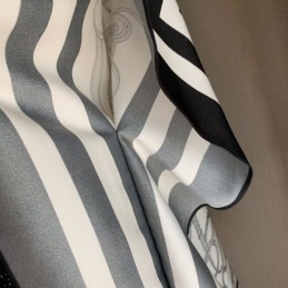 Replica Hermes White Black Striped Knit Sweater